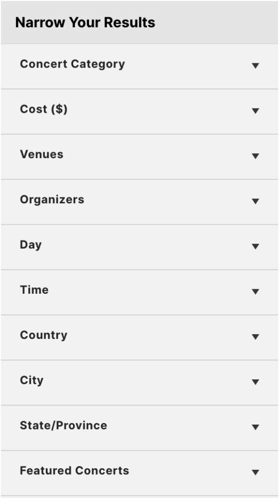 changing the term events affects filter bar as well