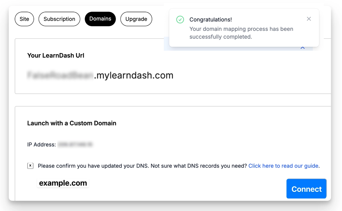 Final Connect to your Custom Domain Name