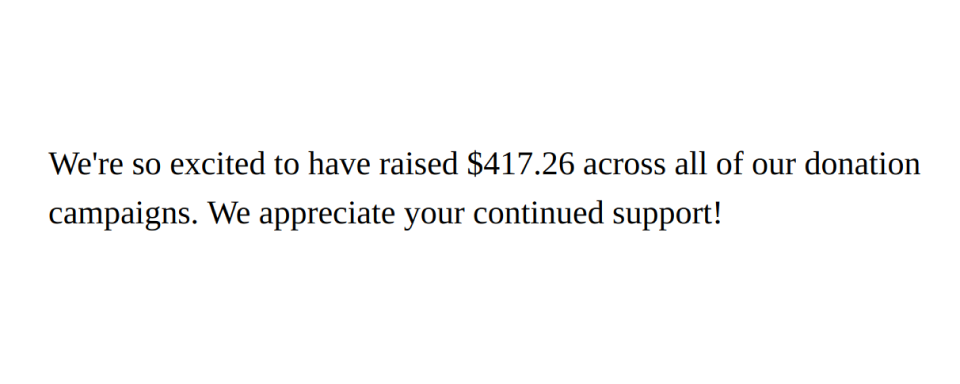 GiveWP totals shortcode with block of text only for all donation forms