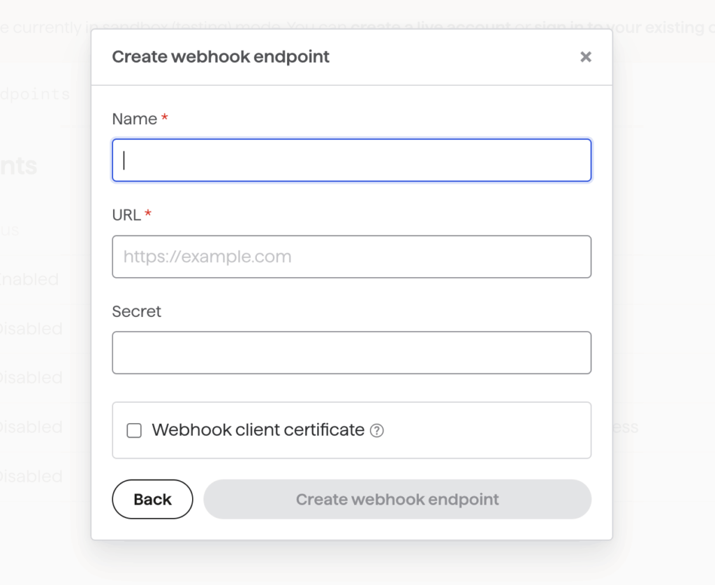 Gocardess webhook