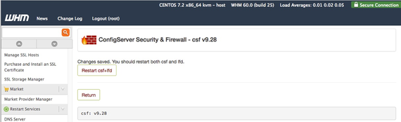 restart csf and lfd