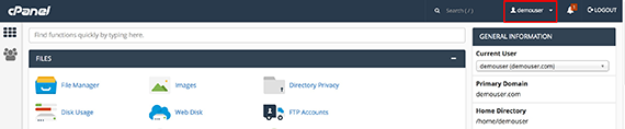 site name highlighted at upper right corner