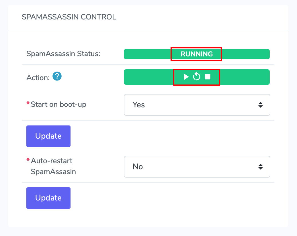 spam control panel
