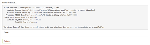 lfd status section