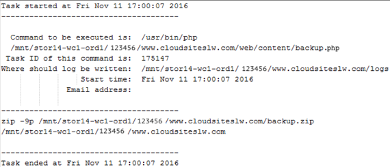 task log example