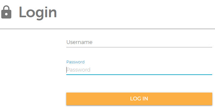 login screen