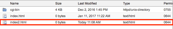 Added file highlighted in list