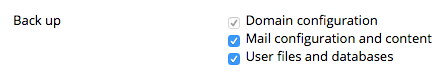backup content configuration