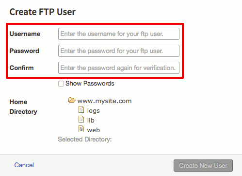 gif showing user credentials entered