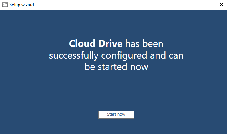 cloud drive configuration success image