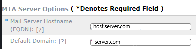 mail server information