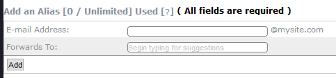 add alias screen