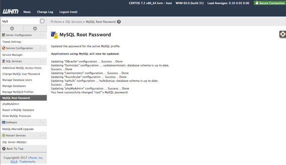 password change success home