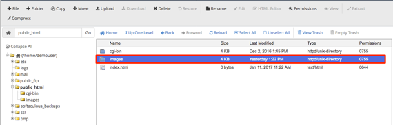 folder to delete highlighted