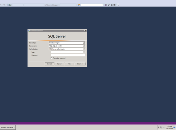 sql studio express configuration