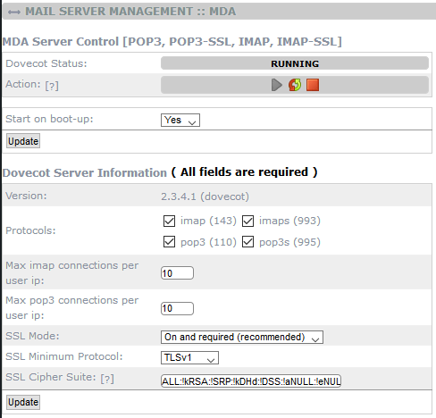 mda settings screen