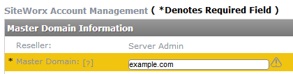 add primary domain textbox screen
