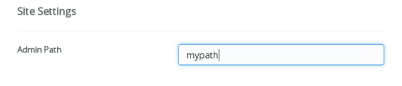 admin path entered