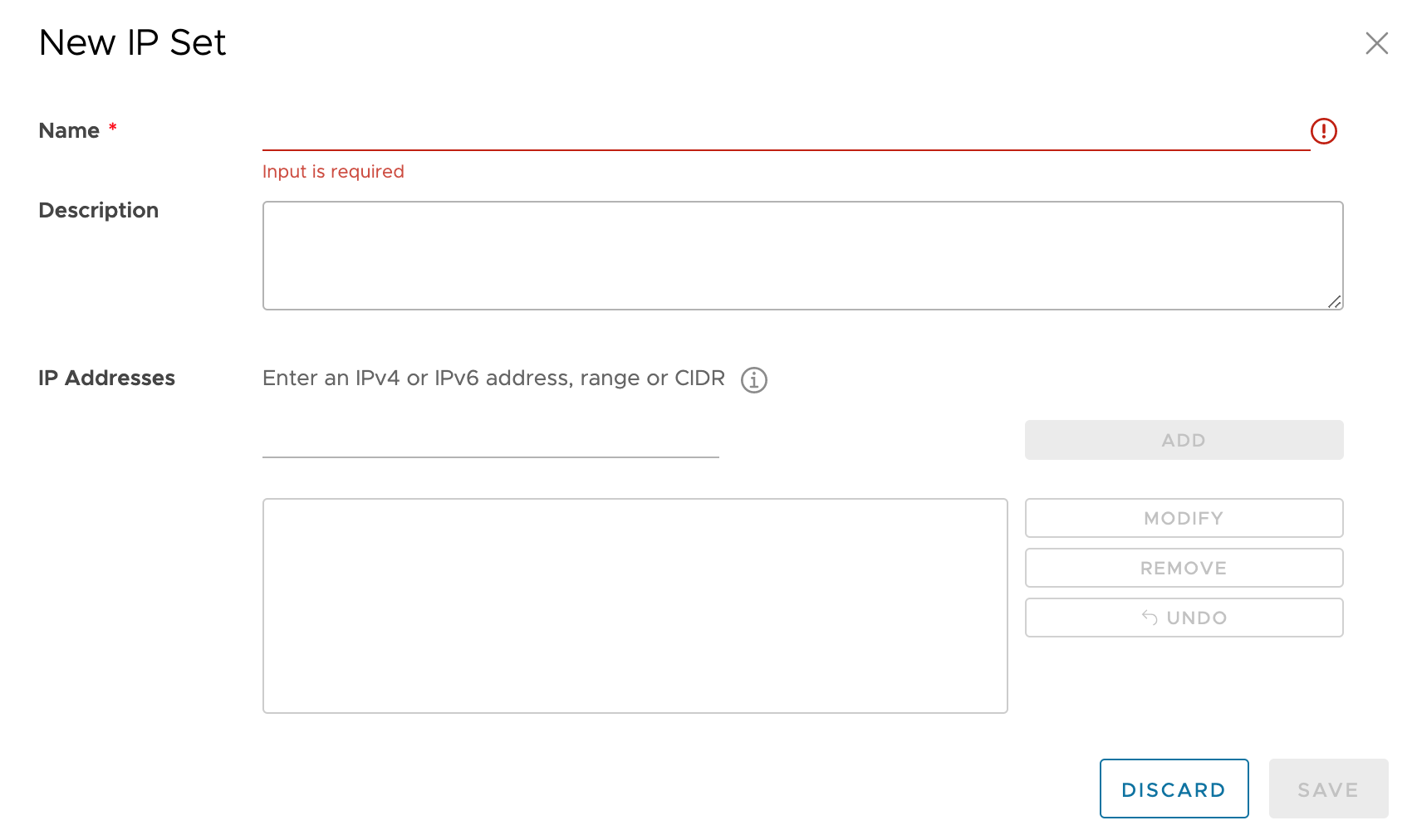 ip set input screen