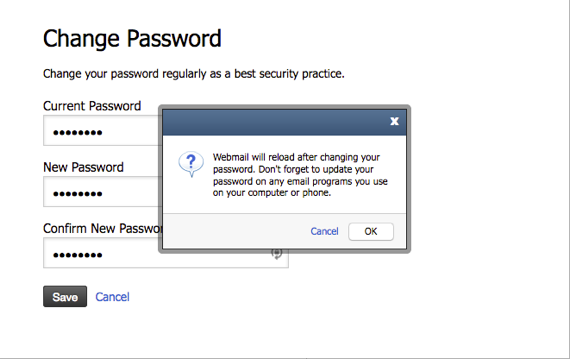 password change notification