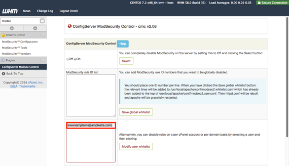 domain highlighted