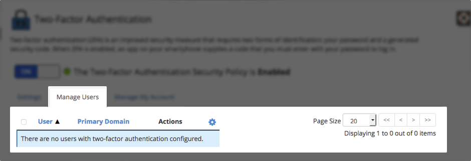 manage user section