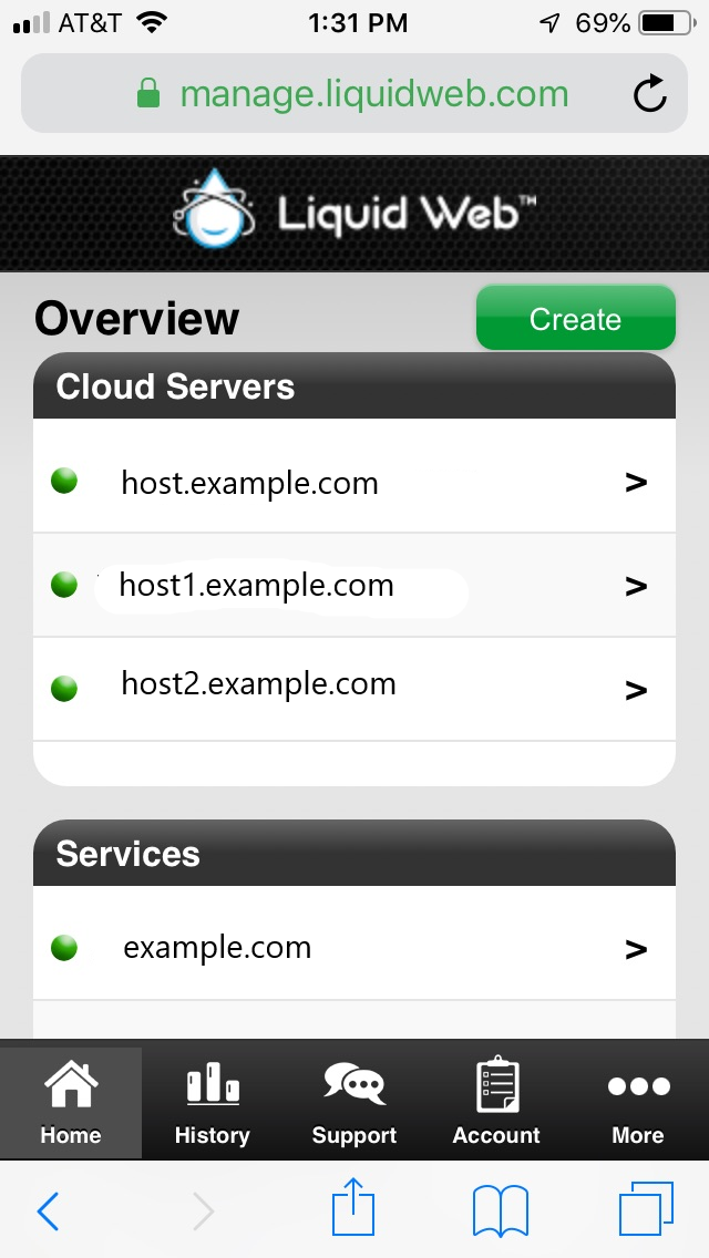 gif showing server dashboard
