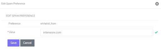 edit spam preference screenshot