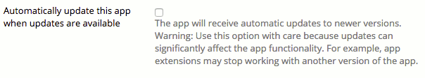 enabling auto updates