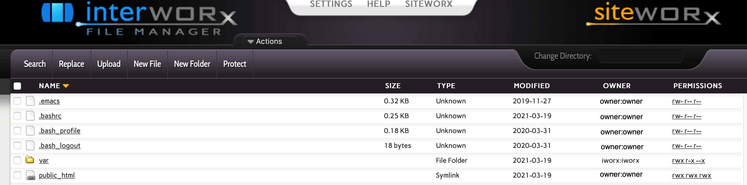 file manager main page