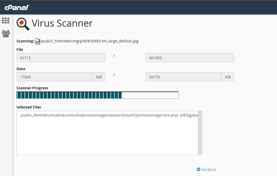 virus scanner running