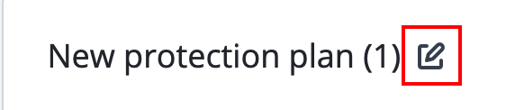 change name of plan icon highlighted