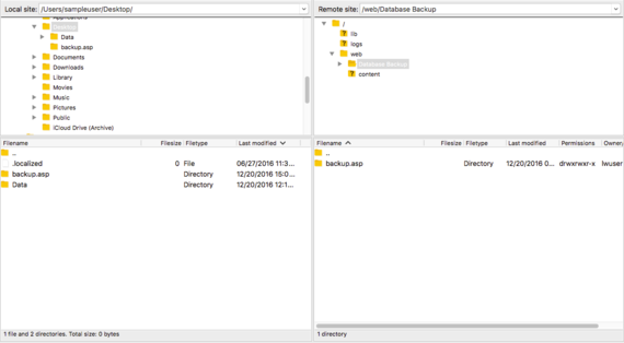 transferring site file