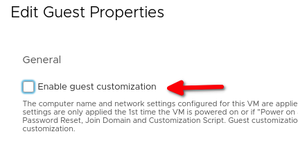 disable guest customization