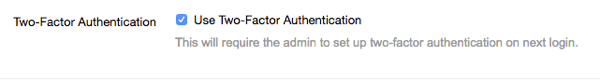 two factor authorization checked