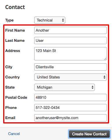 contact information