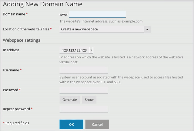 your domain information