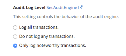 Audit Log Level