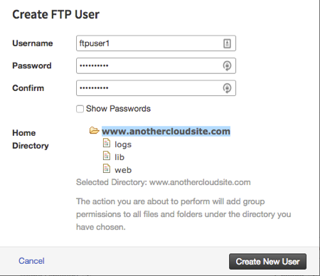 user info entered
