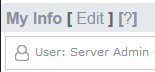 my info edit link highlighted