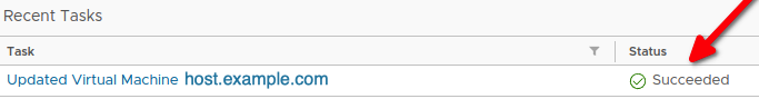 task completed message shown