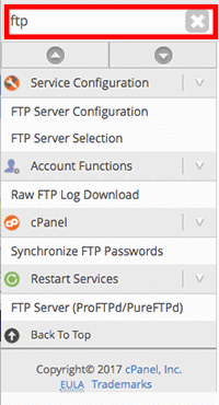 gif showing search and ftp server configuration link highlighted