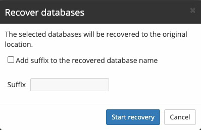 database restoration options