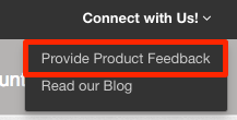 feedback link highlighted