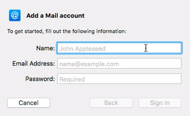 mailbox information