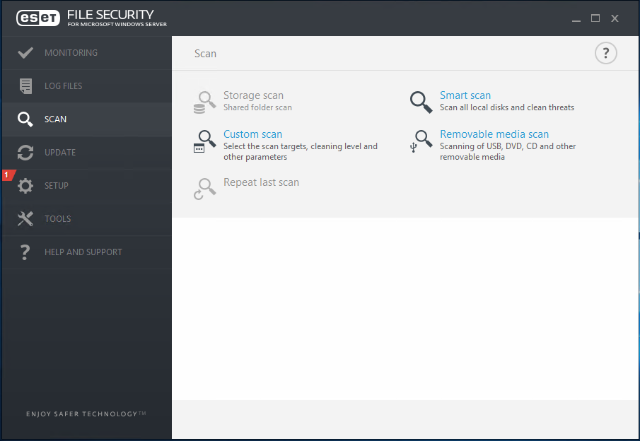 eset scans screen