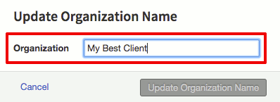 organization name
