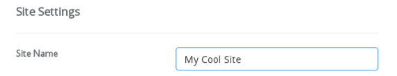 site name and description