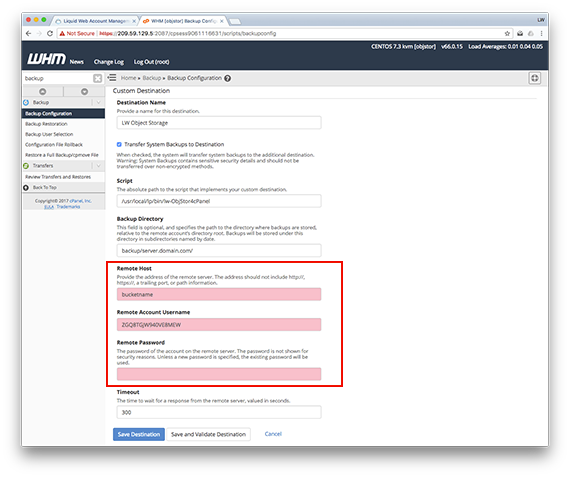 configuration settings