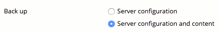choosing the backup content